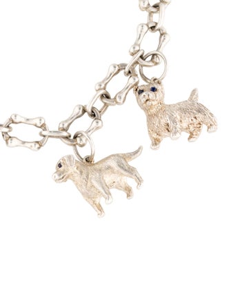 Tiffany & Co. Sapphire Dog & Bone Charm Bracelet