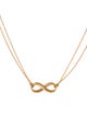 Tiffany & Co. 18K Infinity Double Chain Pendant Necklace
