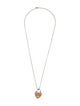 Tiffany & Co. Two-Tone Heart Lock Pendant Beaded Chain Necklace