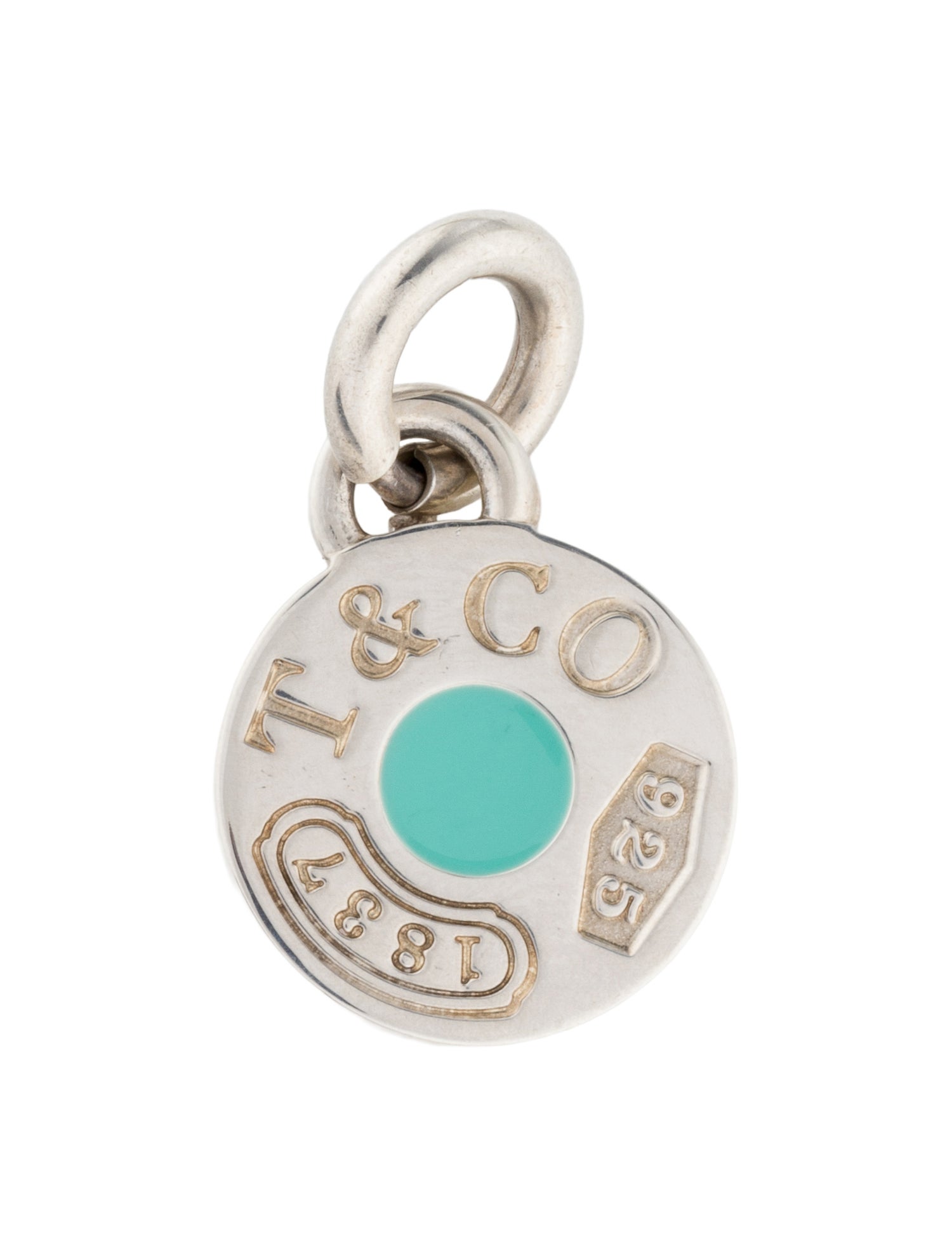 Tiffany & Co. Enamel 1837 Circle Charm Pendant