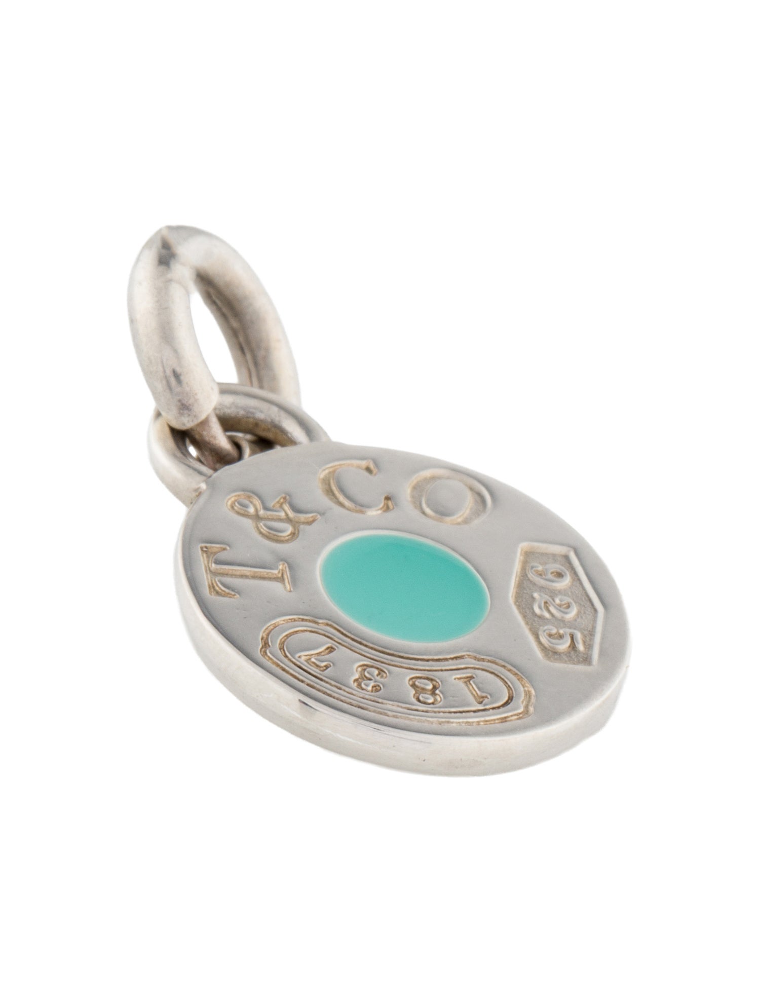 Tiffany & Co. Enamel 1837 Circle Charm Pendant