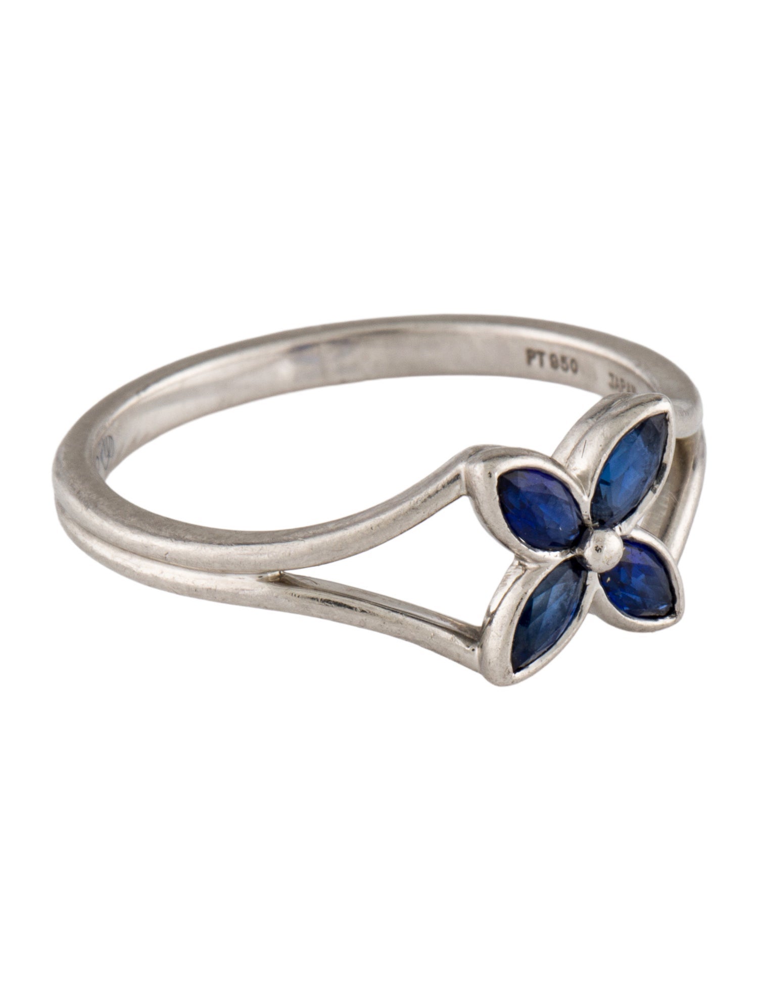 Tiffany & Co. Vintage Platinum Sapphire Victoria Ring