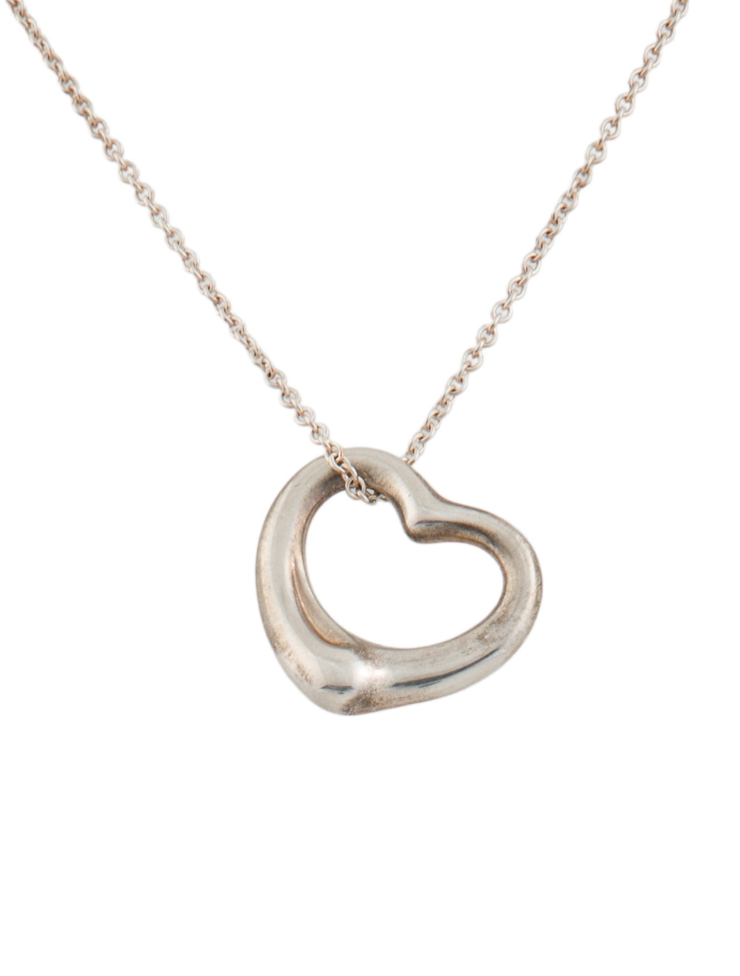 Tiffany & Co. Open Heart Pendant Necklace