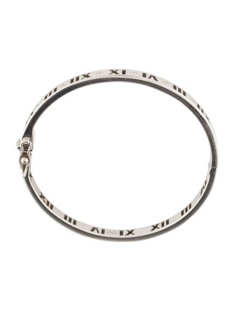 Tiffany & Co. 18K Diamond Atlas Hinged Bangle Bracelet