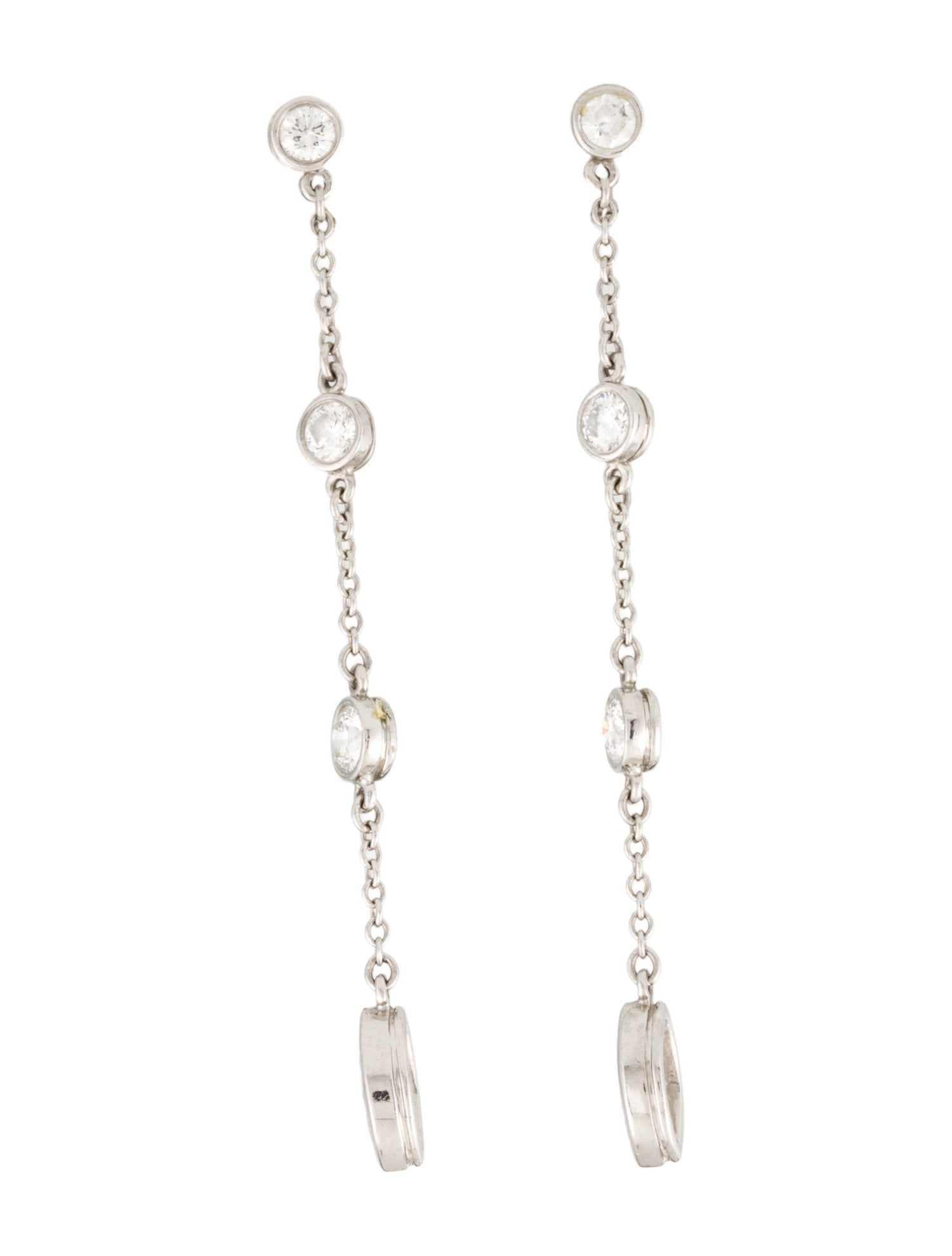 Tiffany & Co. Platinum Diamond Drop Earrings