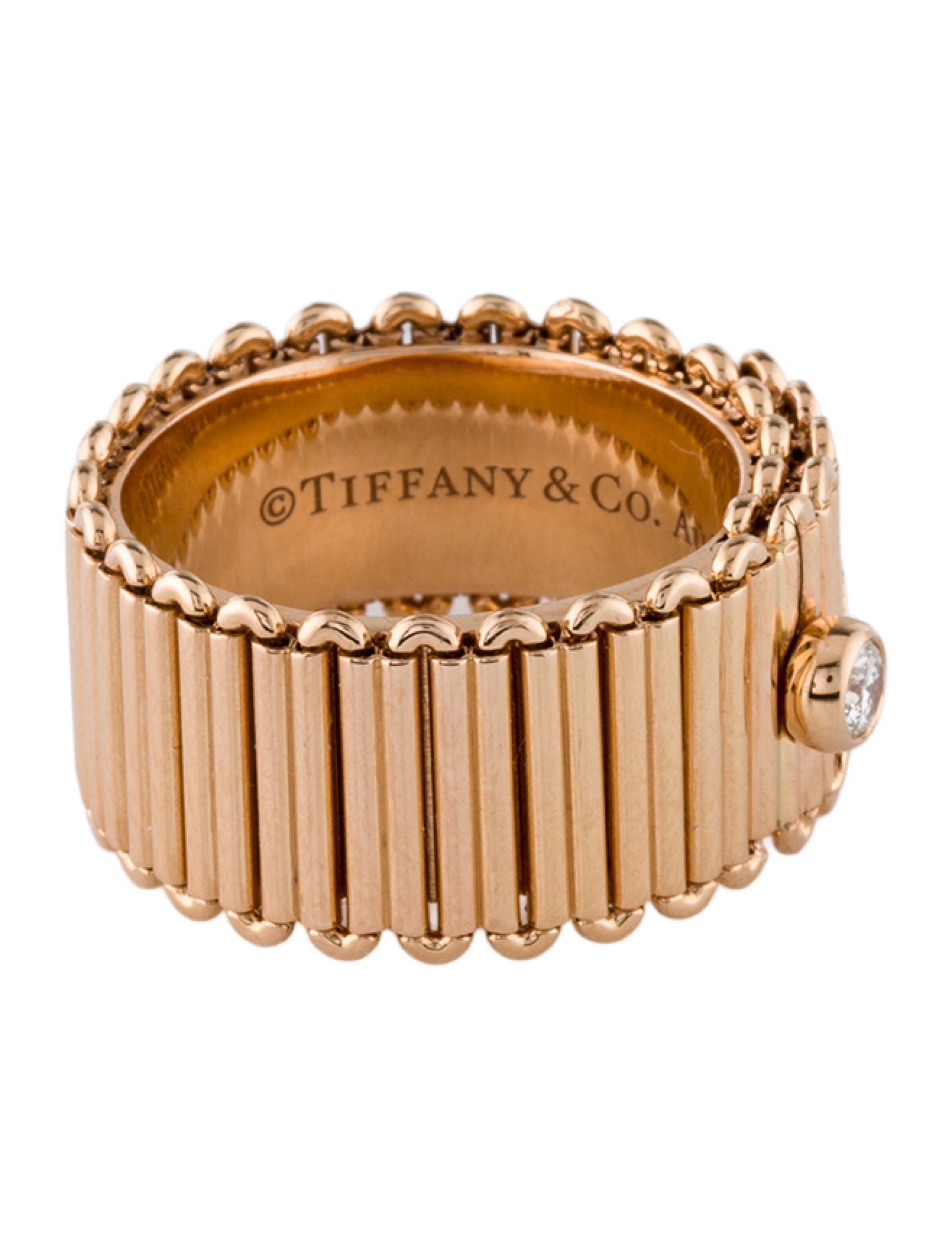 Tiffany & Co. 18K Diamond Ribbon Band