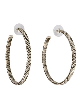 Tiffany & Co. Large Mesh Hoop Earrings