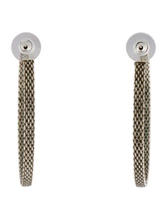 Tiffany & Co. Large Mesh Hoop Earrings