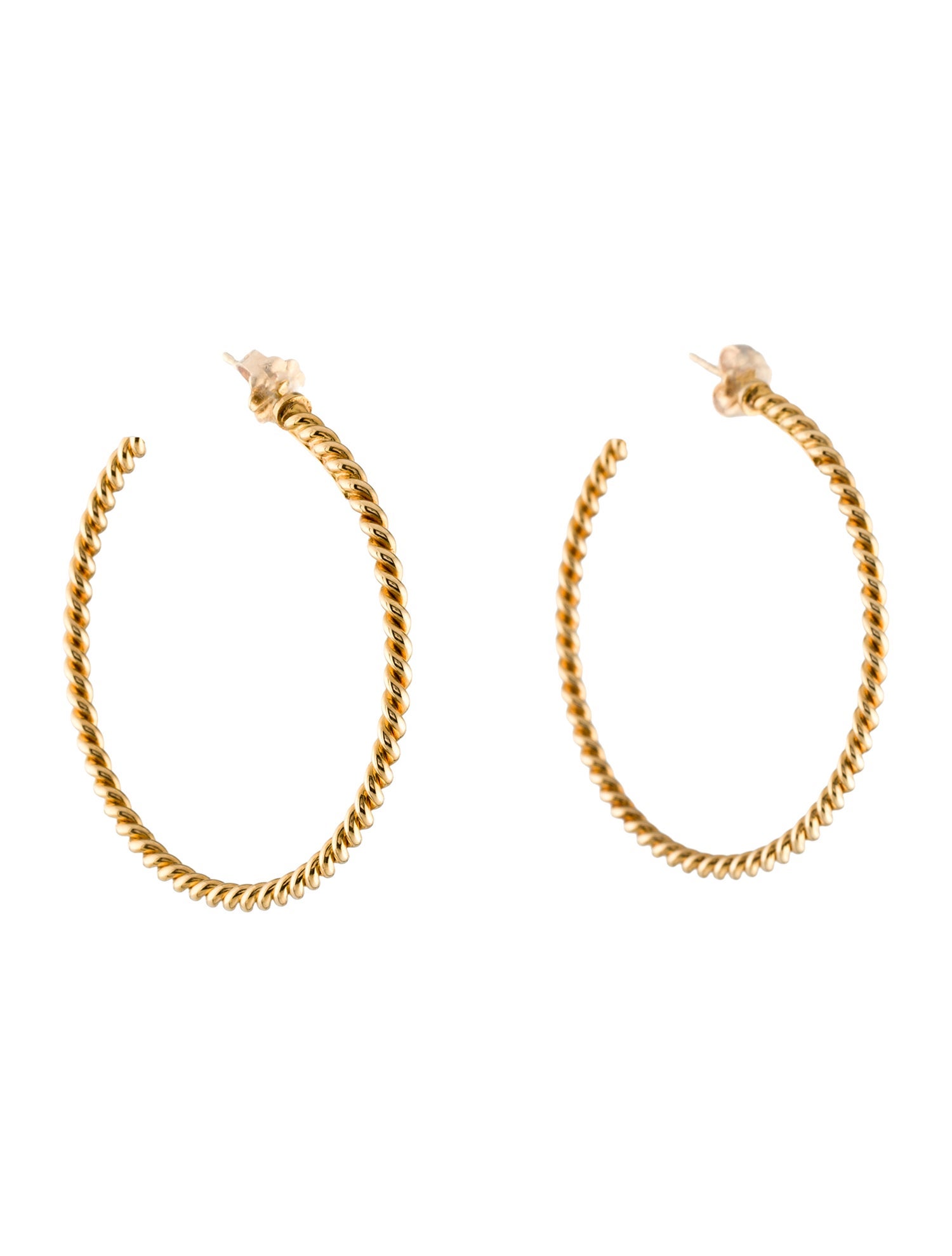 Tiffany & Co. 18K Twist Hoop Earrings