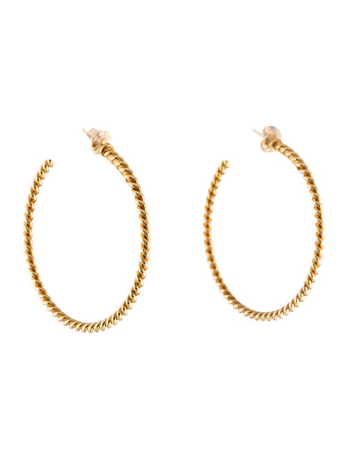 Tiffany & Co. 18K Twist Hoop Earrings