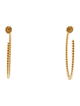 Tiffany & Co. 18K Twist Hoop Earrings