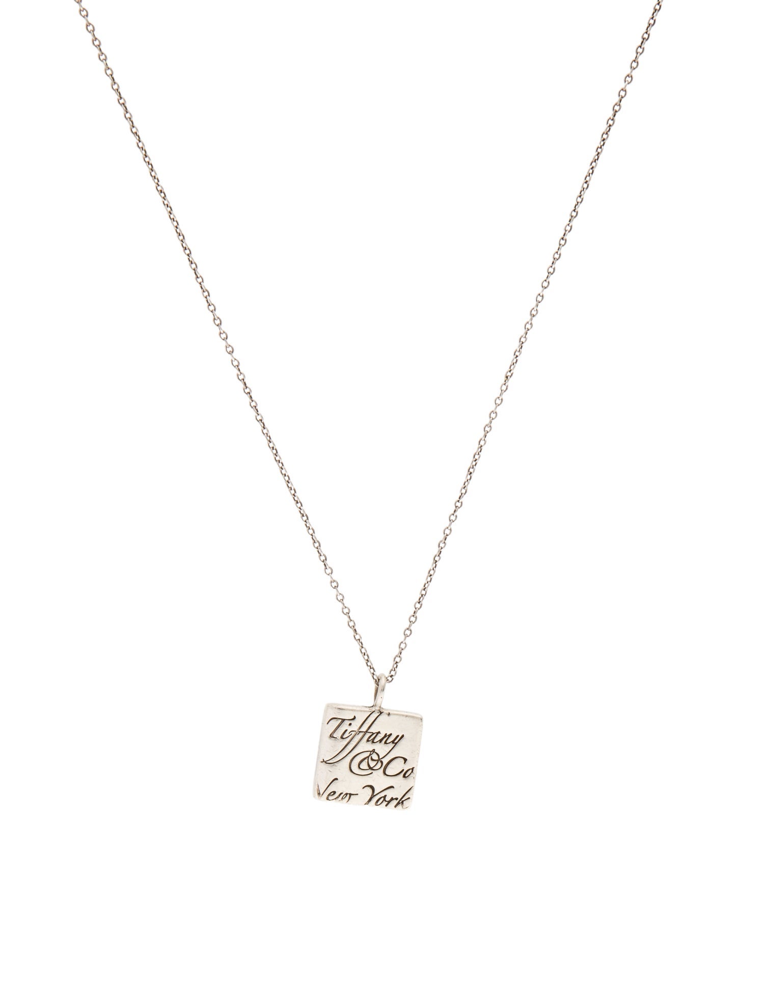 Tiffany & Co. Square Pendant Necklace