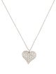 Tiffany & Co. Platinum Diamond Puffed Heart Pendant Necklace