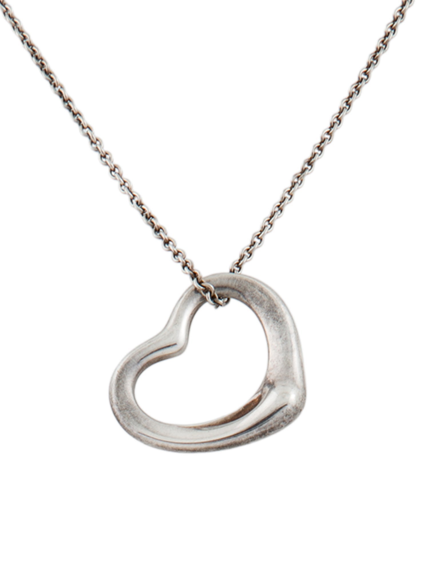 Tiffany & Co. Open Heart Pendant Necklace, 22mm