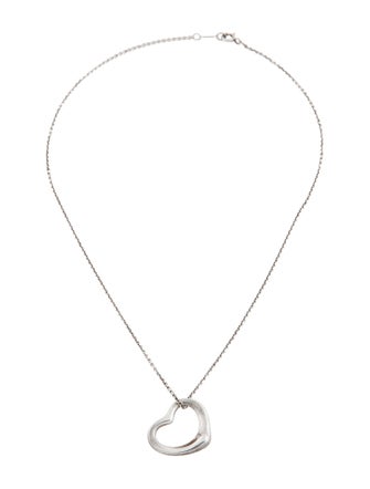 Tiffany & Co. Open Heart Pendant Necklace, 22mm