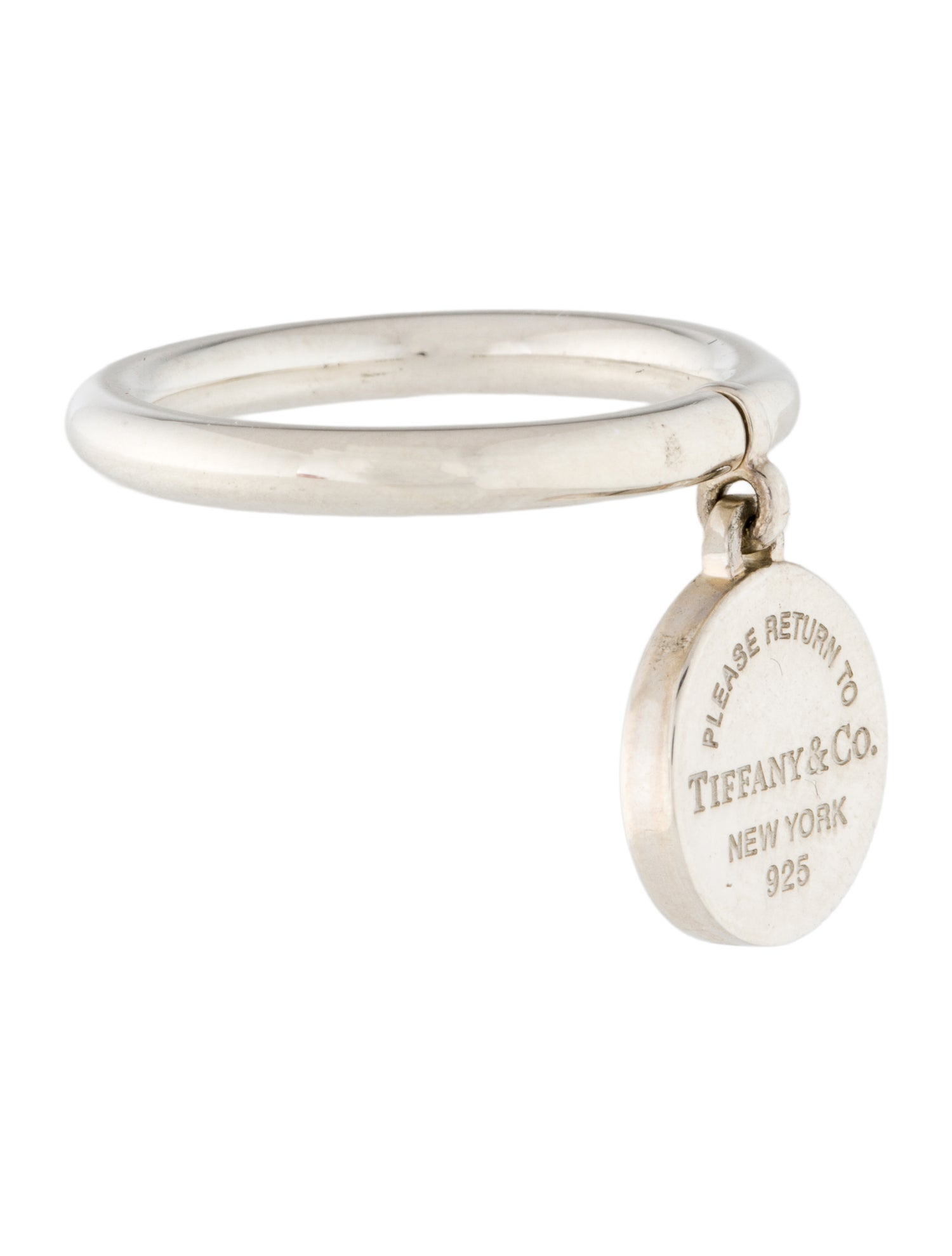 Tiffany & Co. Round Tag Charm Ring