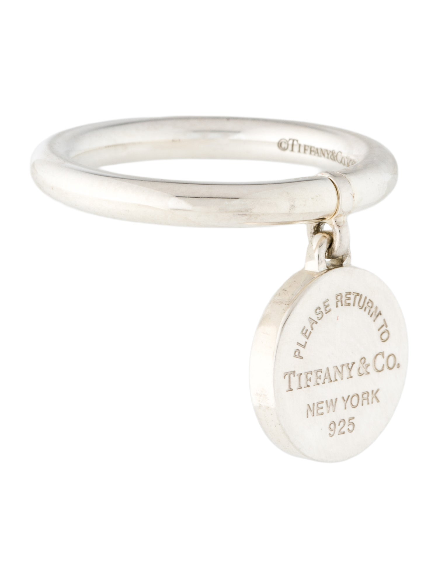Tiffany & Co. Round Tag Charm Ring