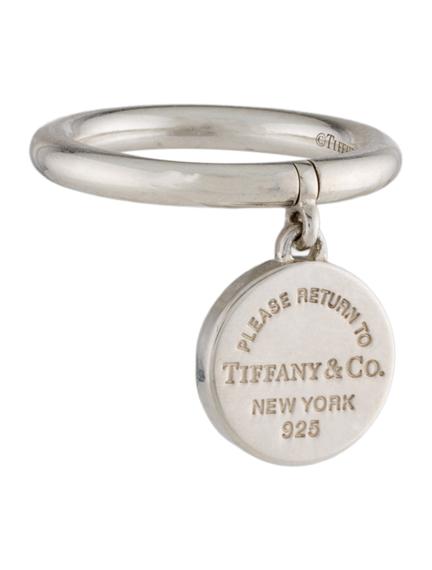 Tiffany & Co. Round Tag Charm Ring