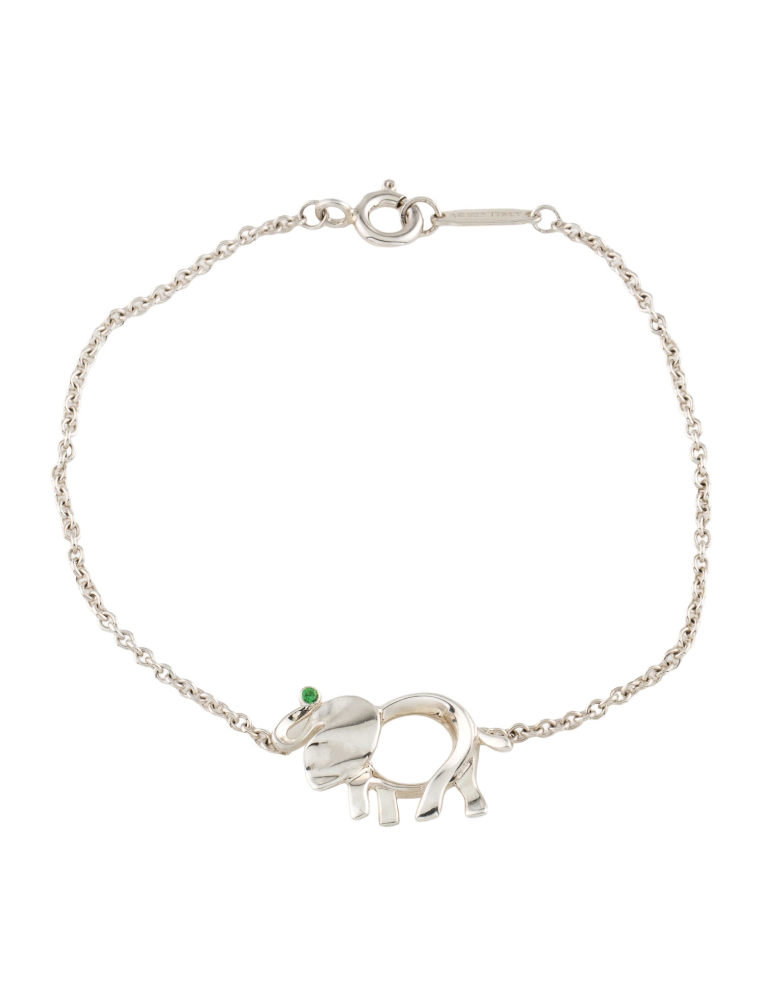 Tiffany & Co. Tsavorite Garnet 'Save the Wild' Elephant Station Bracelet