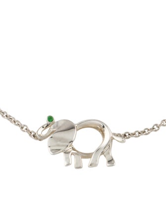 Tiffany & Co. Tsavorite Garnet 'Save the Wild' Elephant Station Bracelet