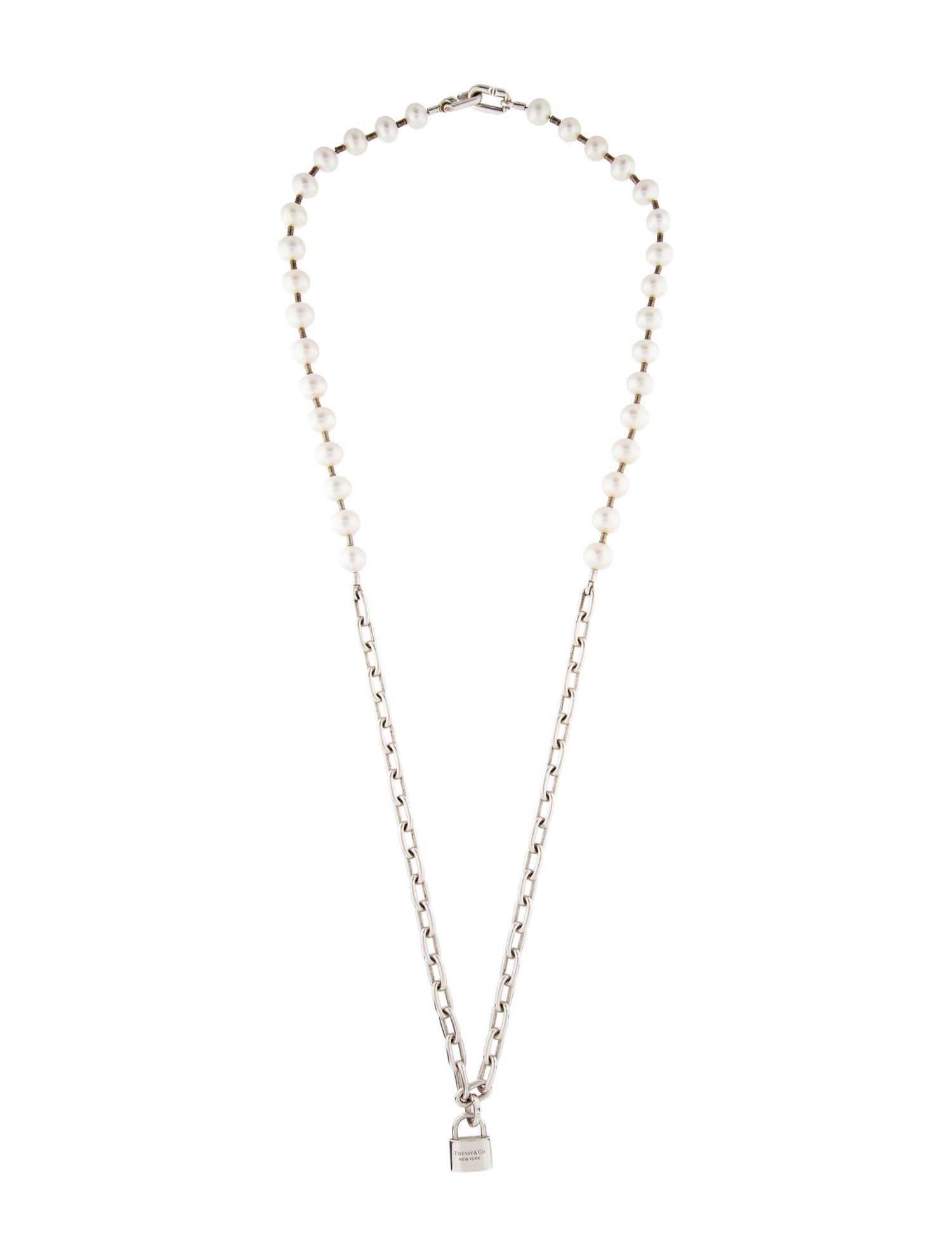 Tiffany & Co. Pearl HardWear Lock Necklace