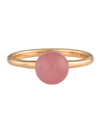 Tiffany & Co. 18K Rose Quartz Ball Ring