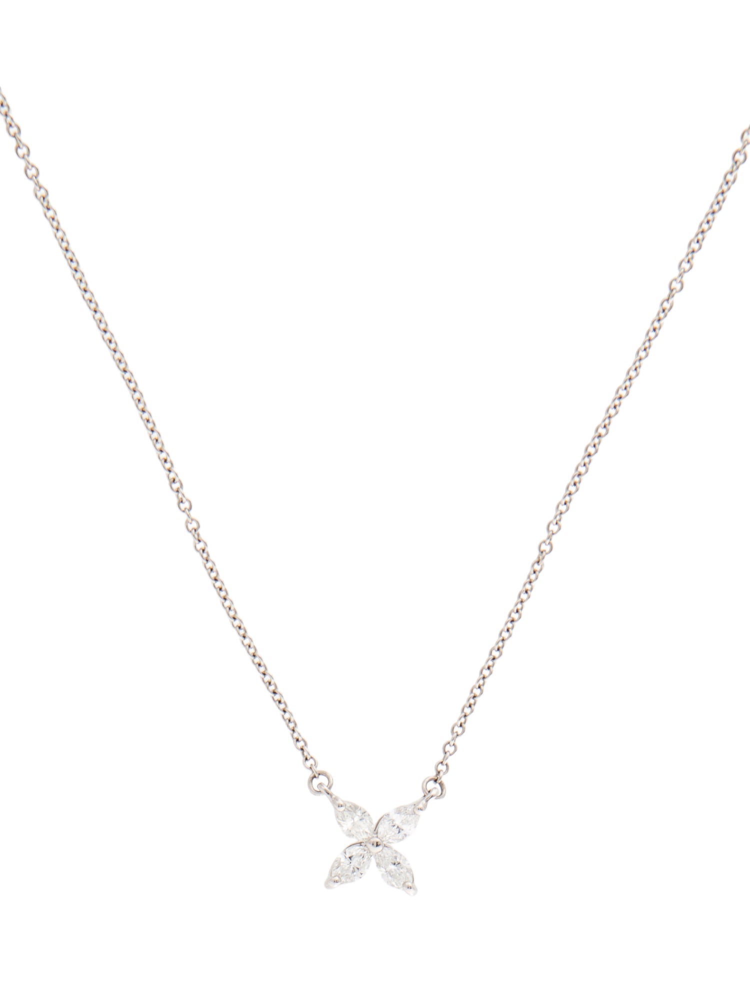 Tiffany & Co. Platinum Diamond Victoria® Pendant Necklace
