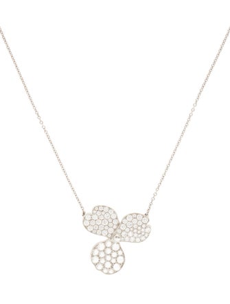 Tiffany & Co. Platinum Diamond Large Paper Flowers Pendant Necklace”