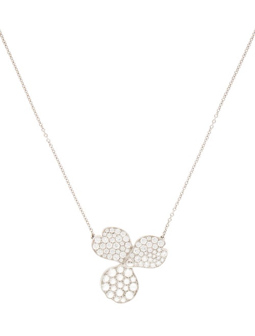 Tiffany & Co. Platinum Diamond Large Paper Flowers Pendant Necklace”