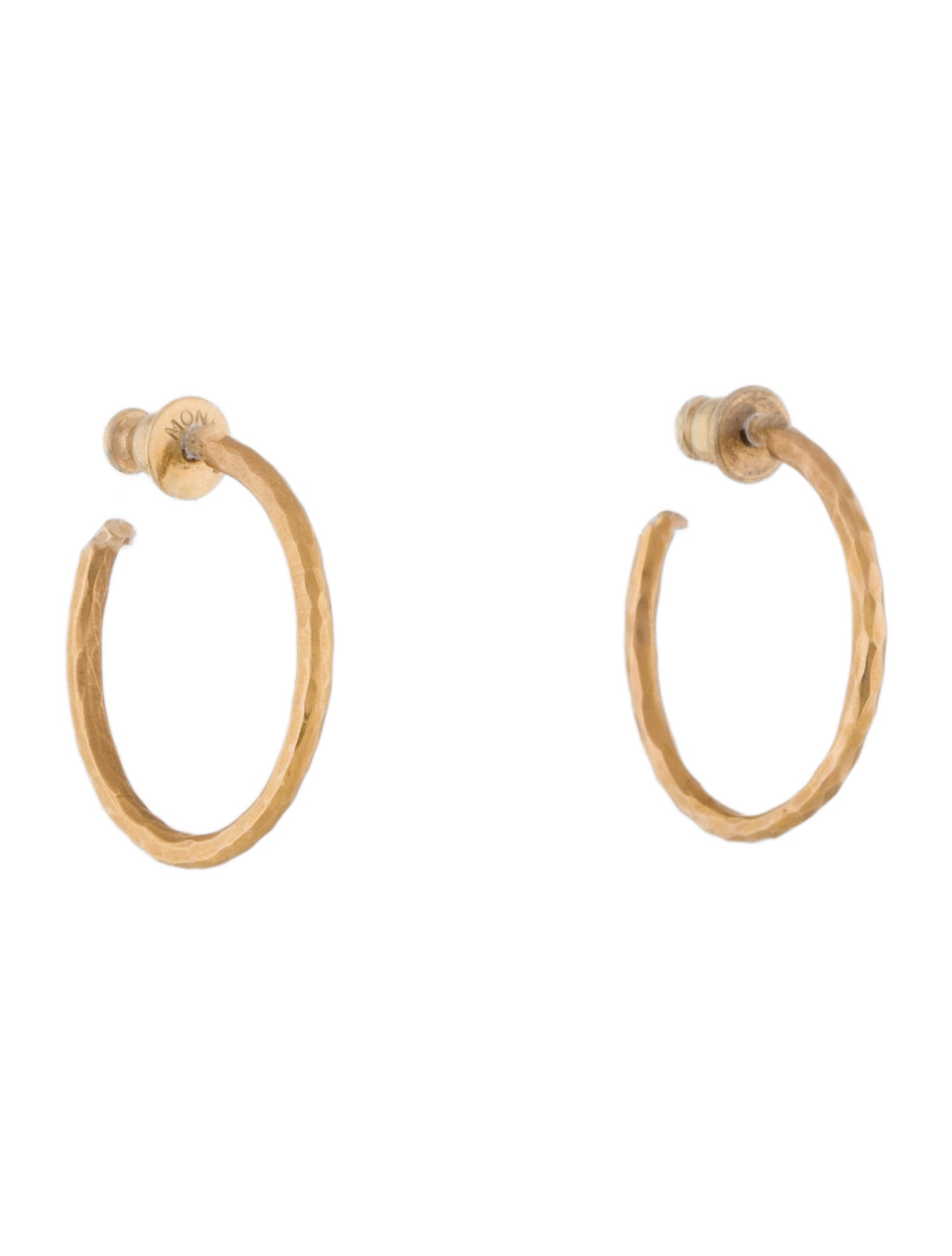 Tiffany & Co. 18K Hammered Hoop Earrings