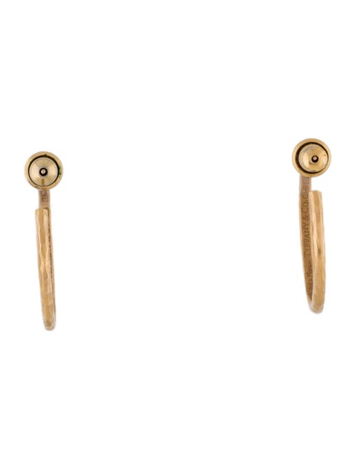 Tiffany & Co. 18K Hammered Hoop Earrings