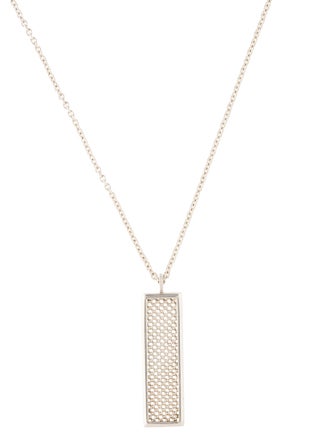 Tiffany & Co. Mesh Rectangle Pendant Necklace