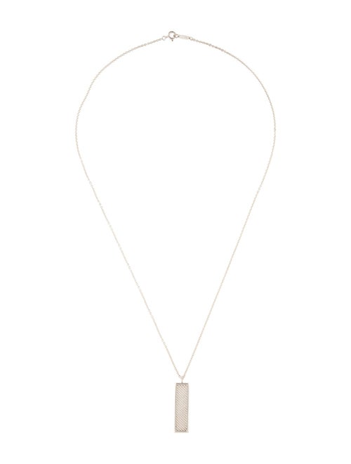 Tiffany & Co. Mesh Rectangle Pendant Necklace