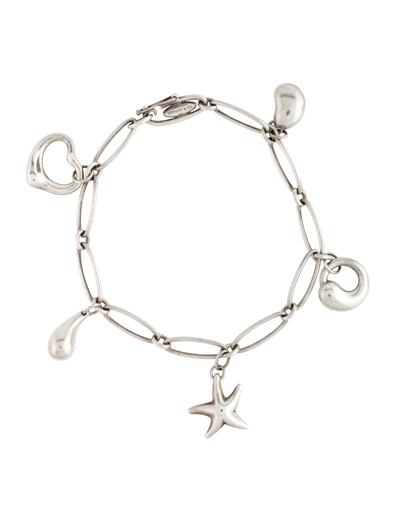 Tiffany & Co. Elsa Peretti Multi Charm Link Bracelet