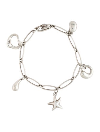 Tiffany & Co. Elsa Peretti Multi Charm Link Bracelet