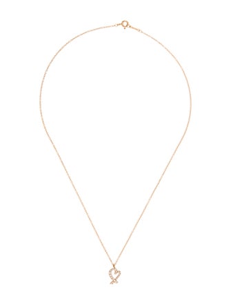 Tiffany & Co. 18K Diamond Loving Heart Pendant Necklace
