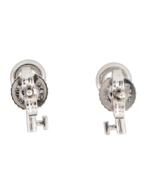 Tiffany & Co. 18K Diamond Mini Key Stud Earrings