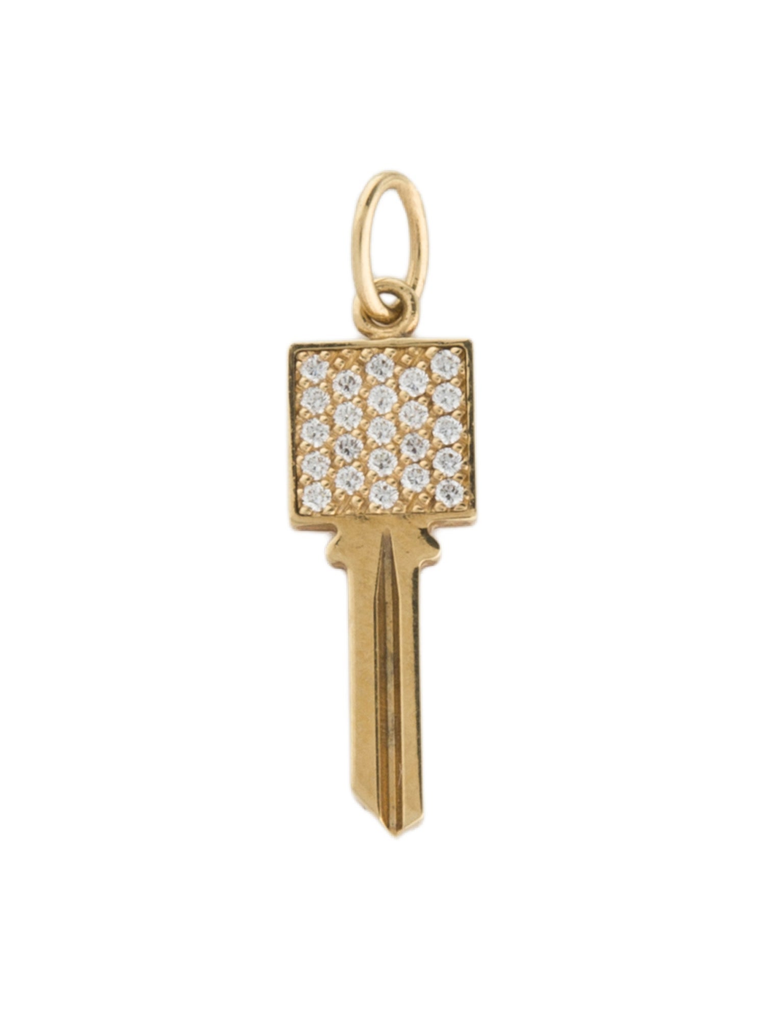 Tiffany & Co. 18K Diamond Mini Modern Keys Charm Pendant