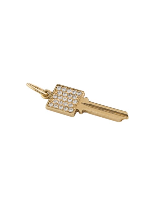 Tiffany & Co. 18K Diamond Mini Modern Keys Charm Pendant