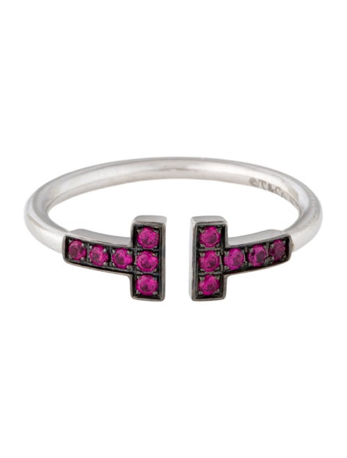 Tiffany & Co. 18K Ruby T Wire Ring