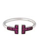 Tiffany & Co. 18K Ruby T Wire Ring