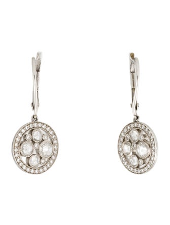 Tiffany & Co. Platinum Diamond Cobblestone Drop Earrings
