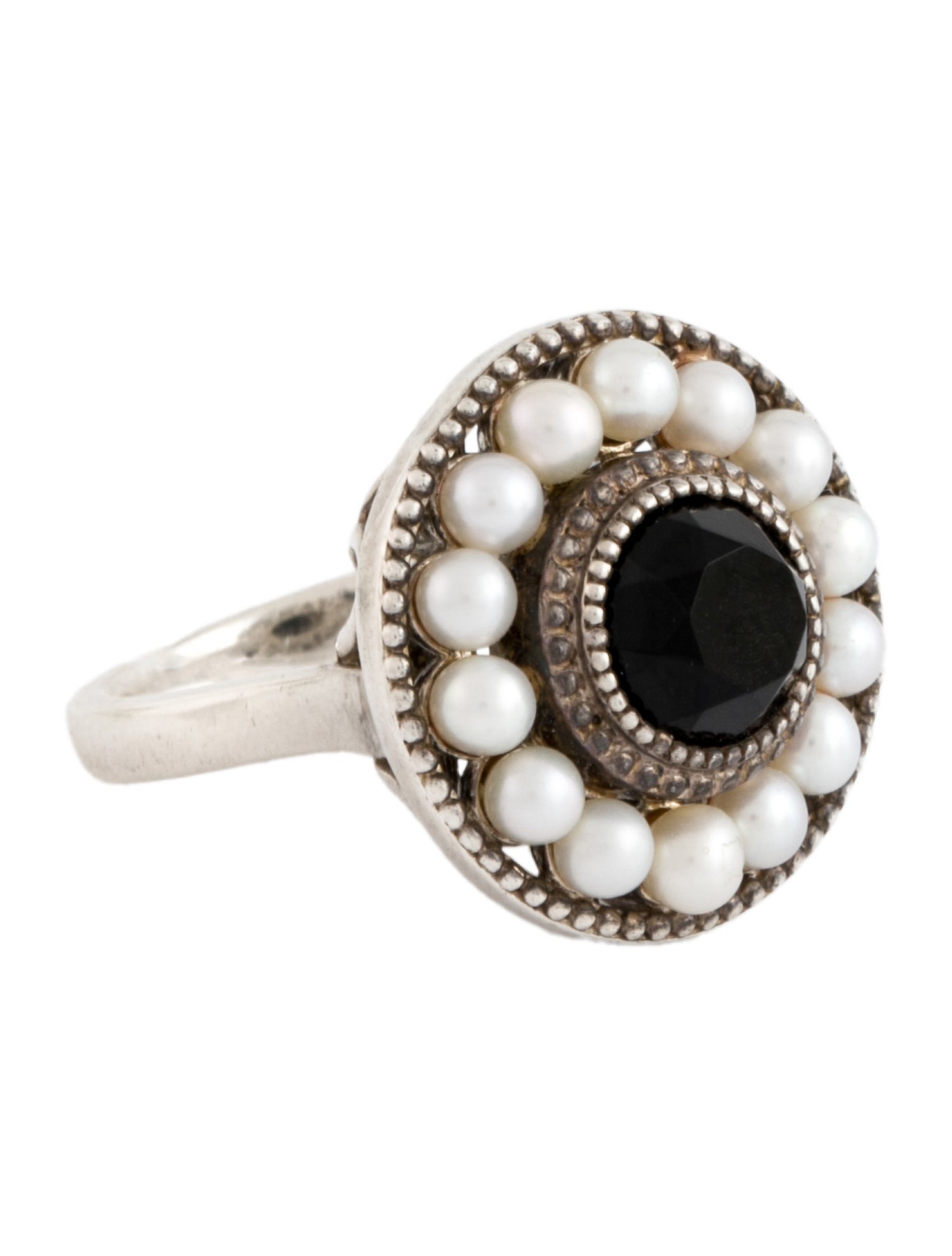 Tiffany & Co. Pearl & Onyx Cocktail Ring