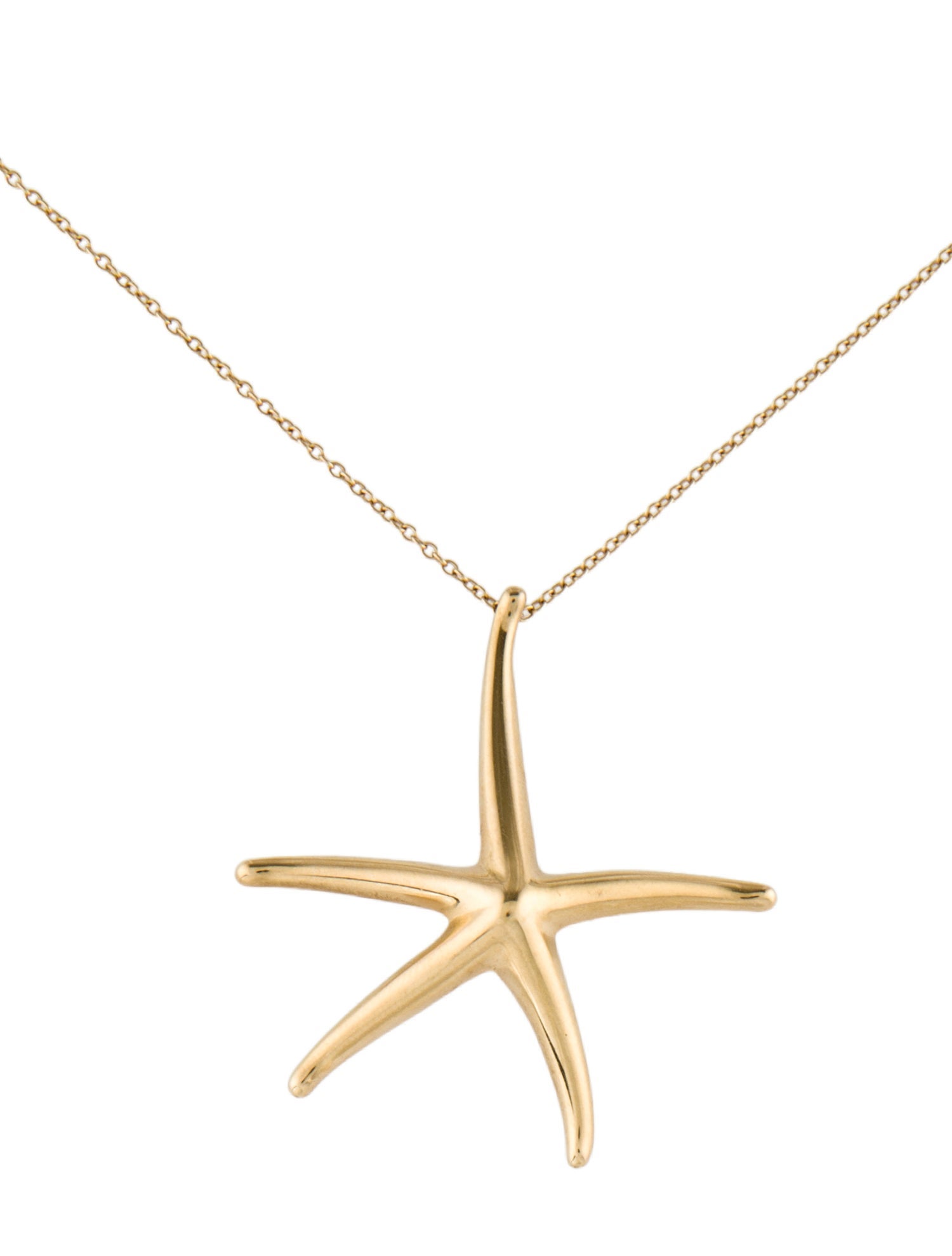 Tiffany & Co. Vintage 18K Starfish Pendant Necklace