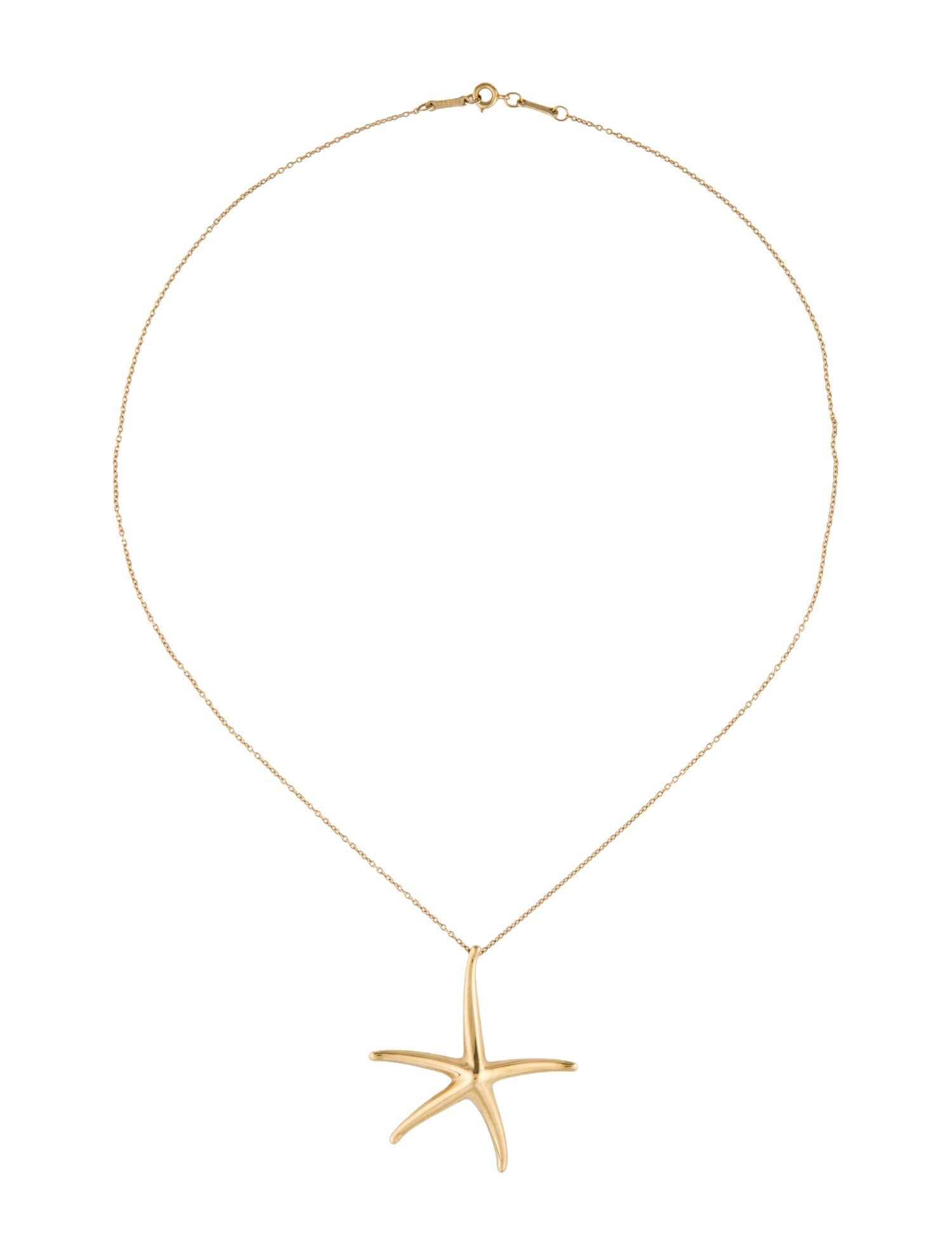 Tiffany & Co. Vintage 18K Starfish Pendant Necklace