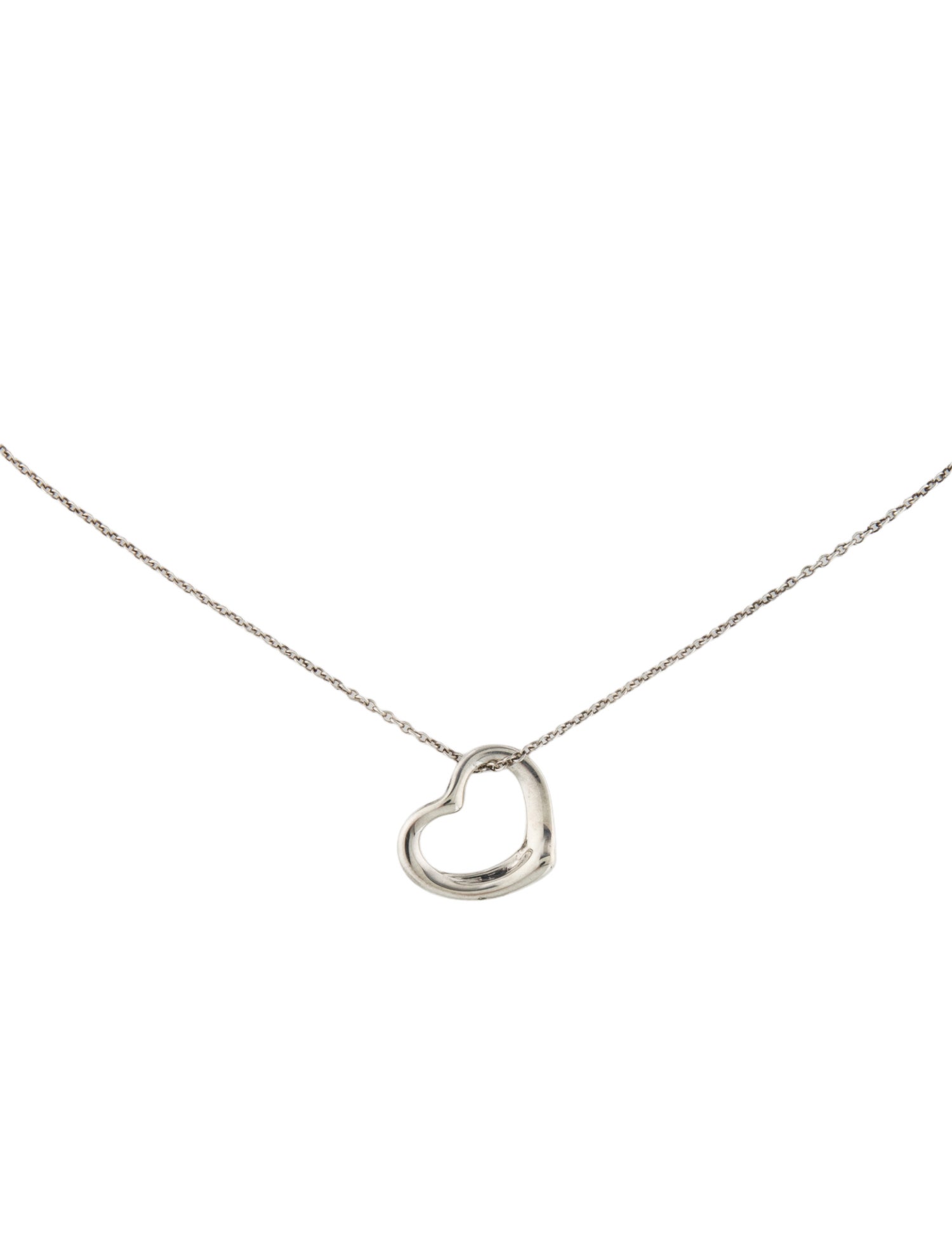 Tiffany & Co. Open Heart Pendant Necklace
