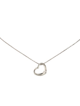 Tiffany & Co. Open Heart Pendant Necklace
