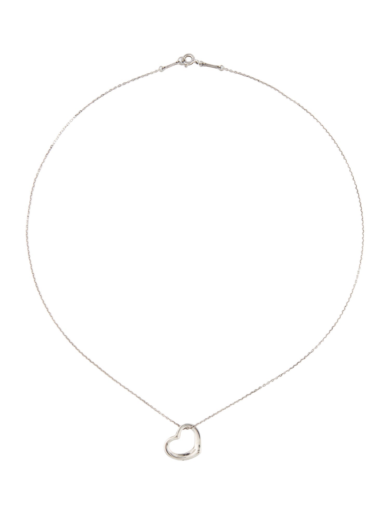 Tiffany & Co. Open Heart Pendant Necklace