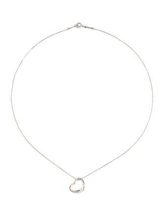 Tiffany & Co. Open Heart Pendant Necklace