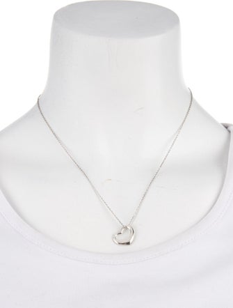 Tiffany & Co. Open Heart Pendant Necklace